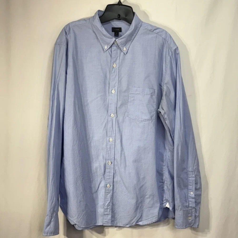 🏍️ J. Crew slim Sky Blue Casual cotton Button-Down Shirt